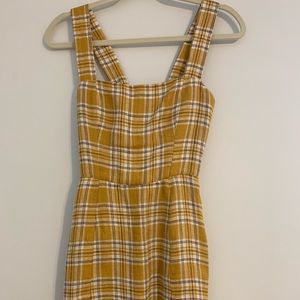 Reformation plaid mustard clueless dress